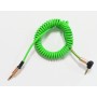 AUX кабель 3.5m/m спираль угловой 2m зеленый
