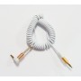 AUX кабель 3.5m/m спираль угловой 2m белый