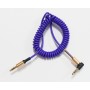 AUX кабель 3.5m/m спираль угловой 2m сиреневый