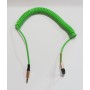 AUX кабель 3.5m/m спираль угловой 2m зеленый