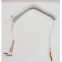 AUX кабель 3.5m/m спираль угловой 2m белый