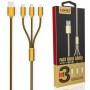 Кабель USB Ldnio LC85 3в1 (iphone + 2micro) для телефонів
