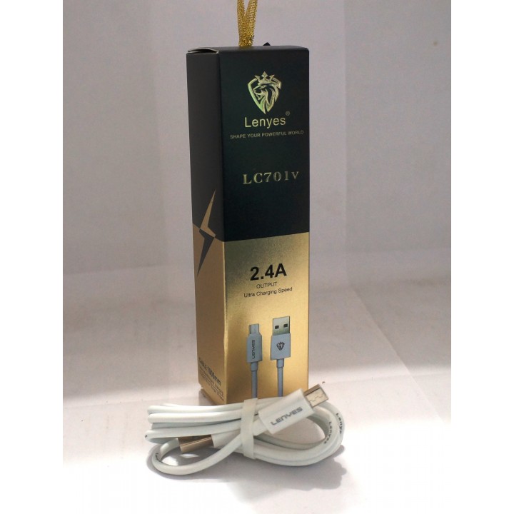 Кабель USB Lenyes LC701v V8 micro 2.4A 1m