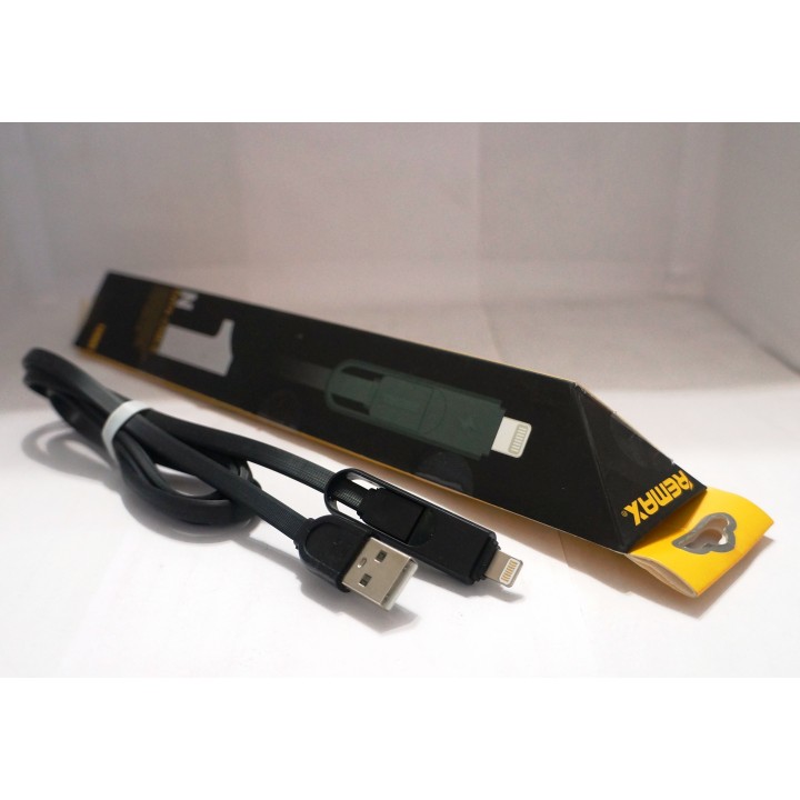 Кабель USB REMAX 2 in 1 RC-033 iphone/V8 1m