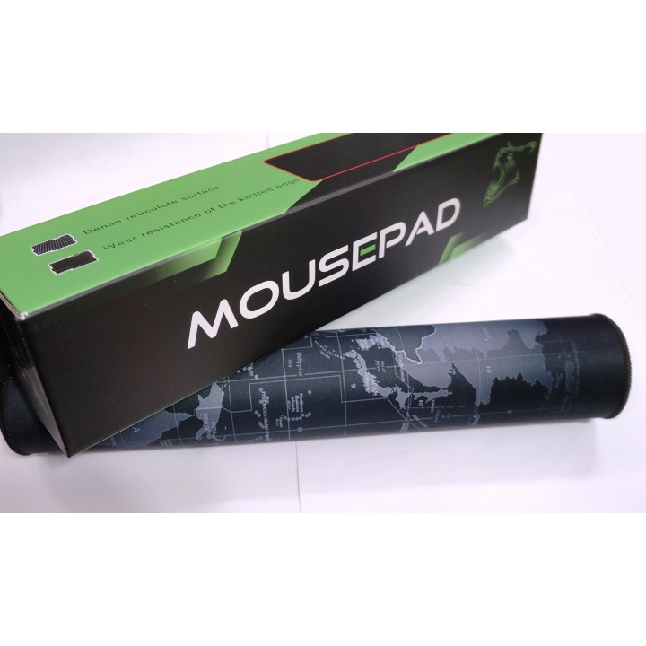 Килимок для миші 90*40 black map (карта світу) в коробці