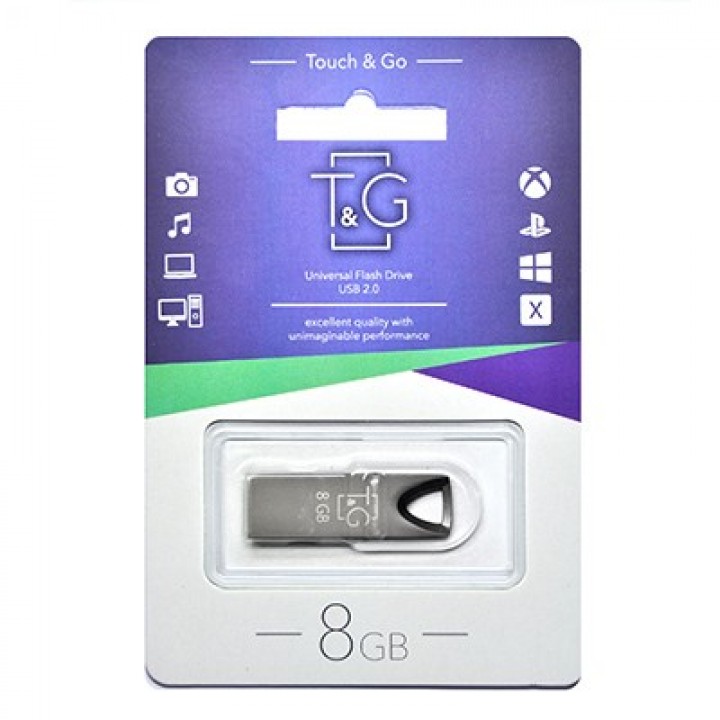USB флешка T&G 8GB 117  Metal series Black