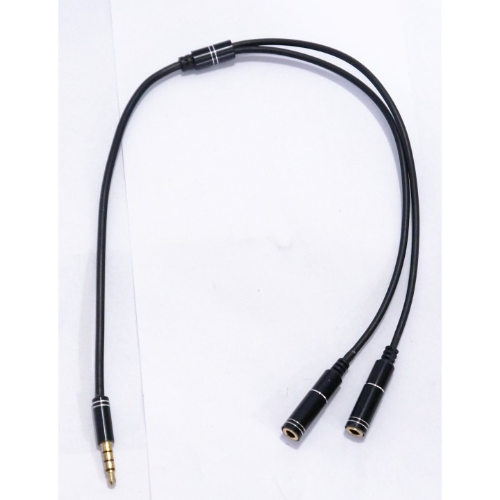 Переходник-адаптер 3.5 M to 2*3.5 F 4pin (микрофон и наушники) 0.28 м