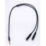 Переходник-адаптер 3.5 M to 2*3.5 F 4pin (микрофон и наушники) 0.28 м