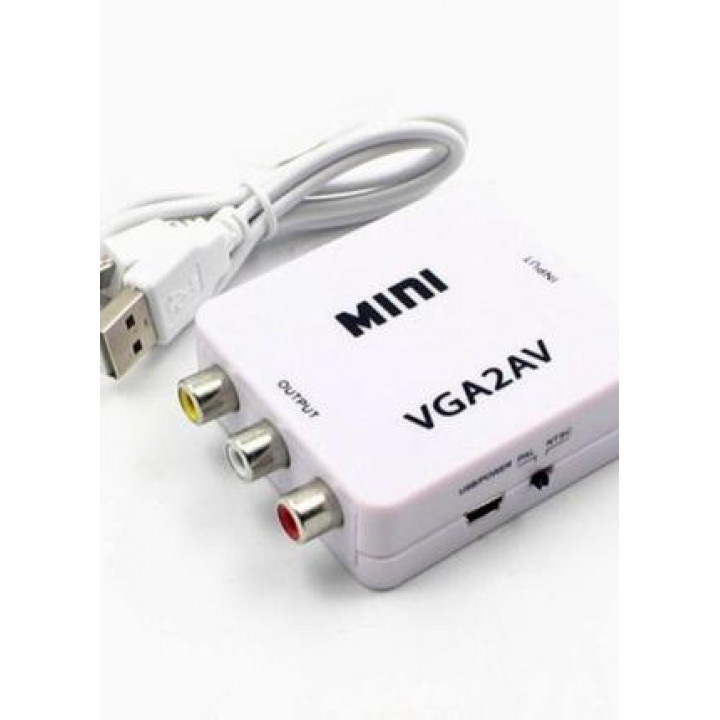 Конвертер MINI  VGA to AV с поддержкой разрешения 1080p