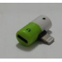 Переходник KYIN KY-176  Lighting to 2 in1 Audio Adaptor Headphone Charging