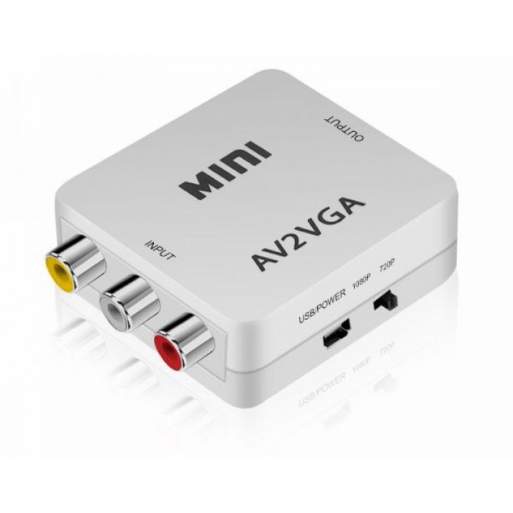 Конвертер MINI AV to VGA з підтримкою дозволення 1080p