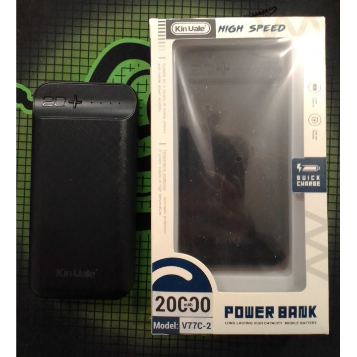 Повербанк Kin Vale V77C-2 литий полимерный 20000 Mah High speed