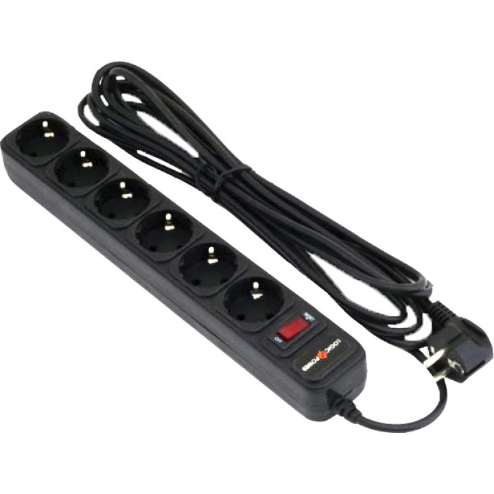 Сетевой фильтр Logic Power LP-X6 6 розеток 10m в пакете