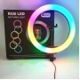 Кольцевая лампа для профессиональной съемки RGB LED Soft Ring Light MJ-33 33 cm радужная-гибрид