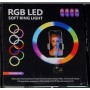 Кільцева лампа для професійної зйомки RGB LED Soft Ring Light CXB-RG460 46cm веселкова-гібрид