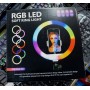 Кольцевая лампа 30cm для профессиональной съемки RGB LED Soft Ring Light CXB--RG300  радужная-гибрид