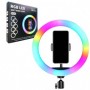 Кольцевая лампа для профессиональной съемки RGB LED Soft Ring Light MJ-33 33 cm радужная-гибрид