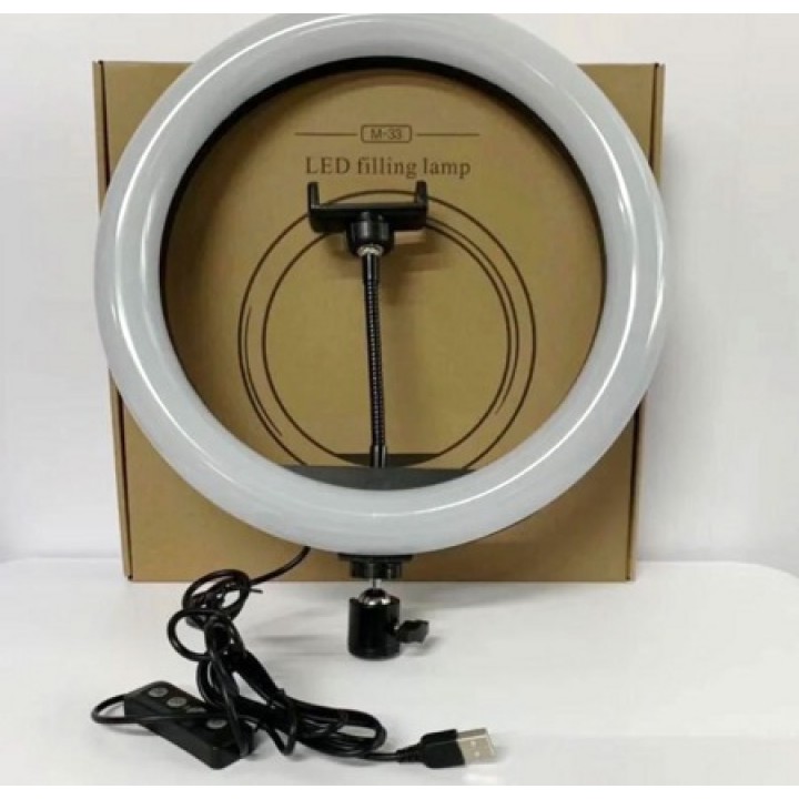 Кольцевая лампа для профессиональной съемки Ring Fill Light M-33 33 cm Beauty Live Ring Light