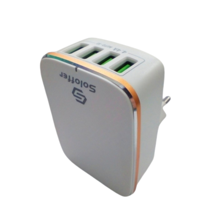 Мережевий зарядний пристрій Soloffer 4404 4 USB 4.4A
