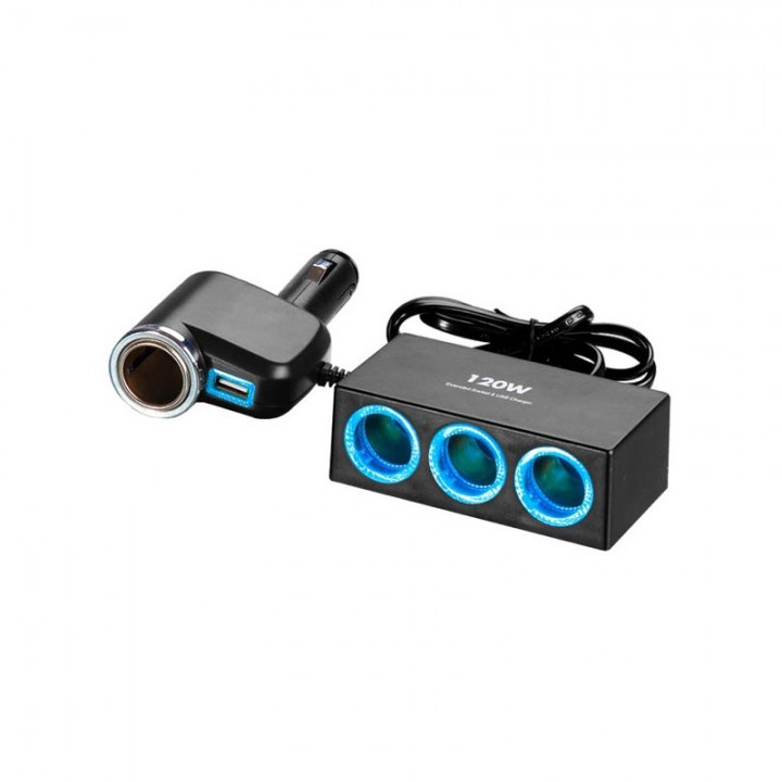 АЗУ разветвитель Olesson 1527 USB 12V/24V